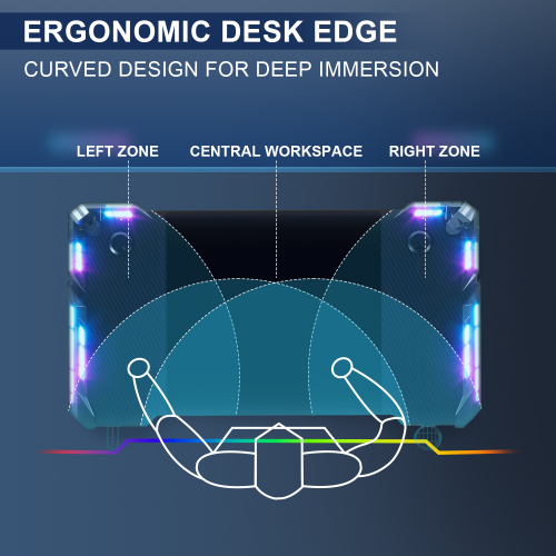 Gaming Desk with LED Lights, Cup Holder and Headphone Hook Z Frame Des 2