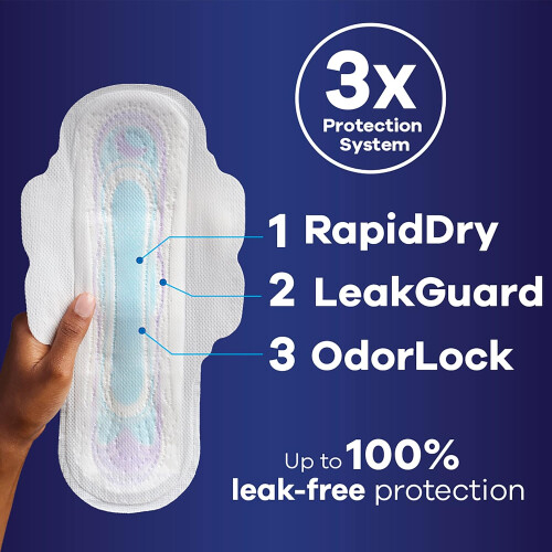 Always Always Ultra Thin Overnight Pads with Wings, Size 4 1