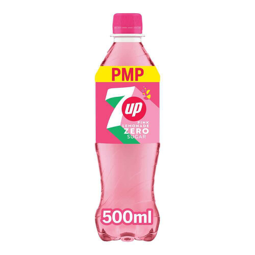 7Up Zero Sugar Pink Lemonade Bottle 500ml (Pack of 12)