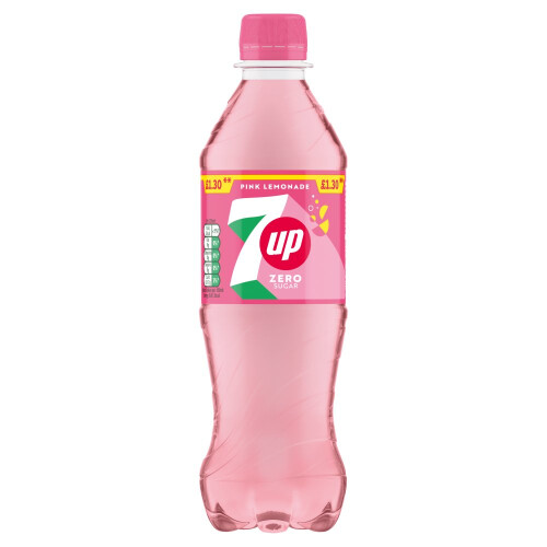 7Up Zero Sugar Pink Lemonade Bottle 500ml (Pack of 12) 1