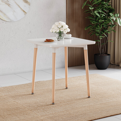 Vida Designs (White, 2 Seater) Batley Wood Dining Table - Square or Rectangle