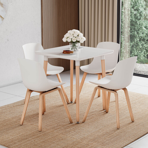 Vida Designs (White, 2 Seater) Batley Wood Dining Table - Square or Rectangle 2