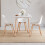 Vida Designs (White, 2 Seater) Batley Wood Dining Table - Square or Rectangle 4