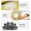 Golden Sparkle Mirrored Clock Wall Clock with Crushed Diamond Inlay 9