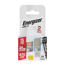 Energizer LED G9 470lm 4.2W 6500K (Daylight) Light Bulb - Pack of 2