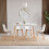 Vida Designs (White, 4 Seater) Batley Wood Dining Table - Square or Rectangle 4