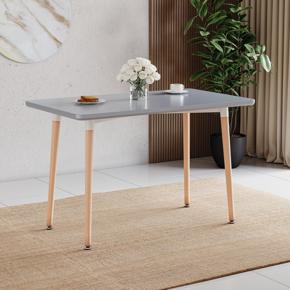 Vida Designs (, 4 Seater) Batley Wood Dining Table - Square Or Rectangle Grey