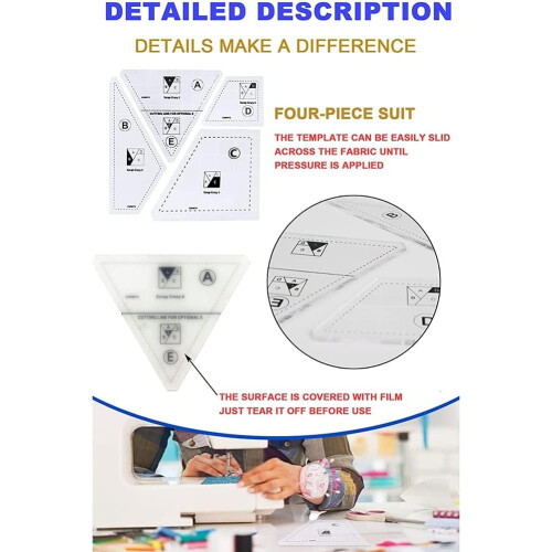 Quilting Ruler Set Templates Quilting Ruler Acrylic Hand Patchwork Ruler DIY Sewing Machine Accessories 1