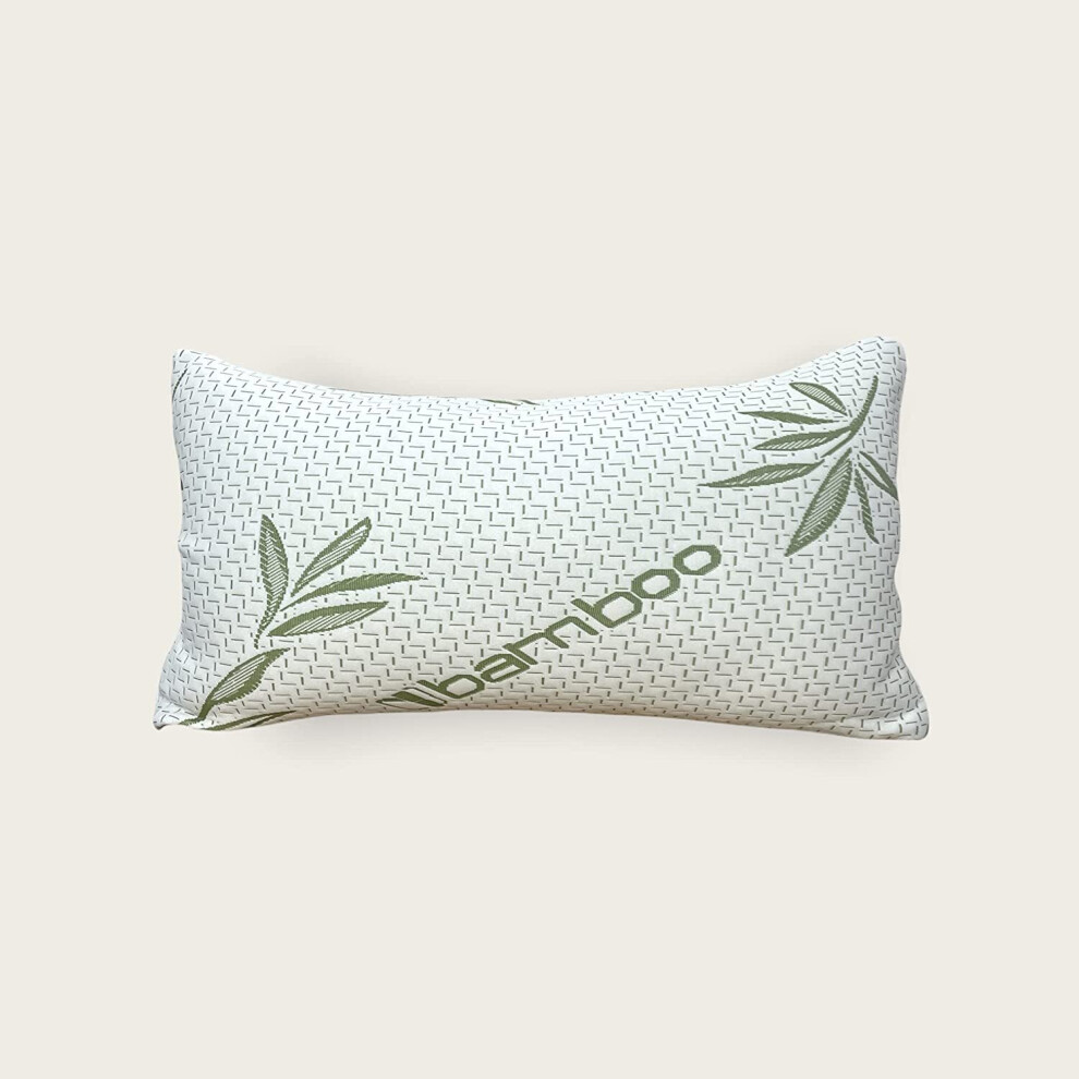 Arlinens (Pack Of 2) Shredded Memory Foam Soft Bamboo Pillow Memory Foam Orthopaedic Pillow Temperature Sensitive Removable Cover, Anti-Bacterial Support Pillo