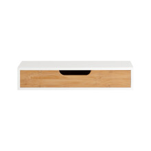 SoBuy White Wall Mounted Floating Shelf with Drawer