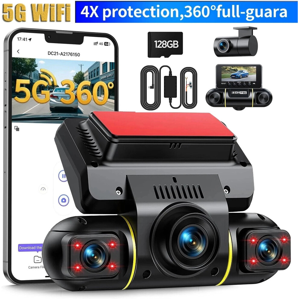 360Â° Dash Camera 4 Channel Dash Cam 1080P 4 Lens Driving Recorder Night Vision-image-OPC-PJ5F5C6-NEW