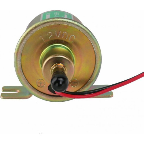 Electric Fuel Pump 12V Car Petrol Solid Metal Heavy Duty (Silver) 1