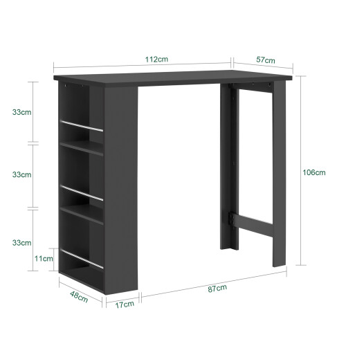 SoBuy Table de Bar avec 3 Étages 2