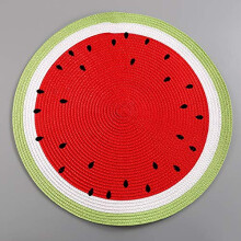washable woven round tablecloth watermelon (Diameter 38cm) Ref: 8368