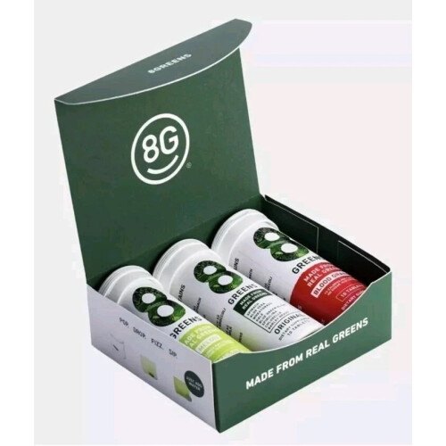 8Greens Effervescent Tablets 30 Pack Variety Flavours Wellness Boost