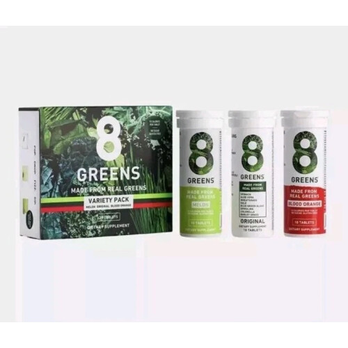 8Greens Effervescent Tablets 30 Pack Variety Flavours Wellness Boost 1