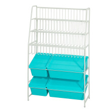 SoBuy Kinderbuchregal mit 4 Körben 61x25x102cm