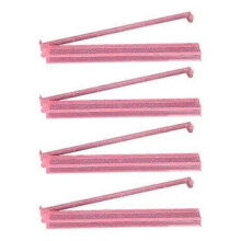 (pink) 4Pcs Mahjong Rack with Pusher Heavy Duty Portable Multifunctional American Mah Jongg Tile Holder Push Ruler Mahjong Accessories