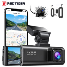 REDTIGER 4K Dash Cam Front and Rear Dual Dash Camera with Hardware kit
