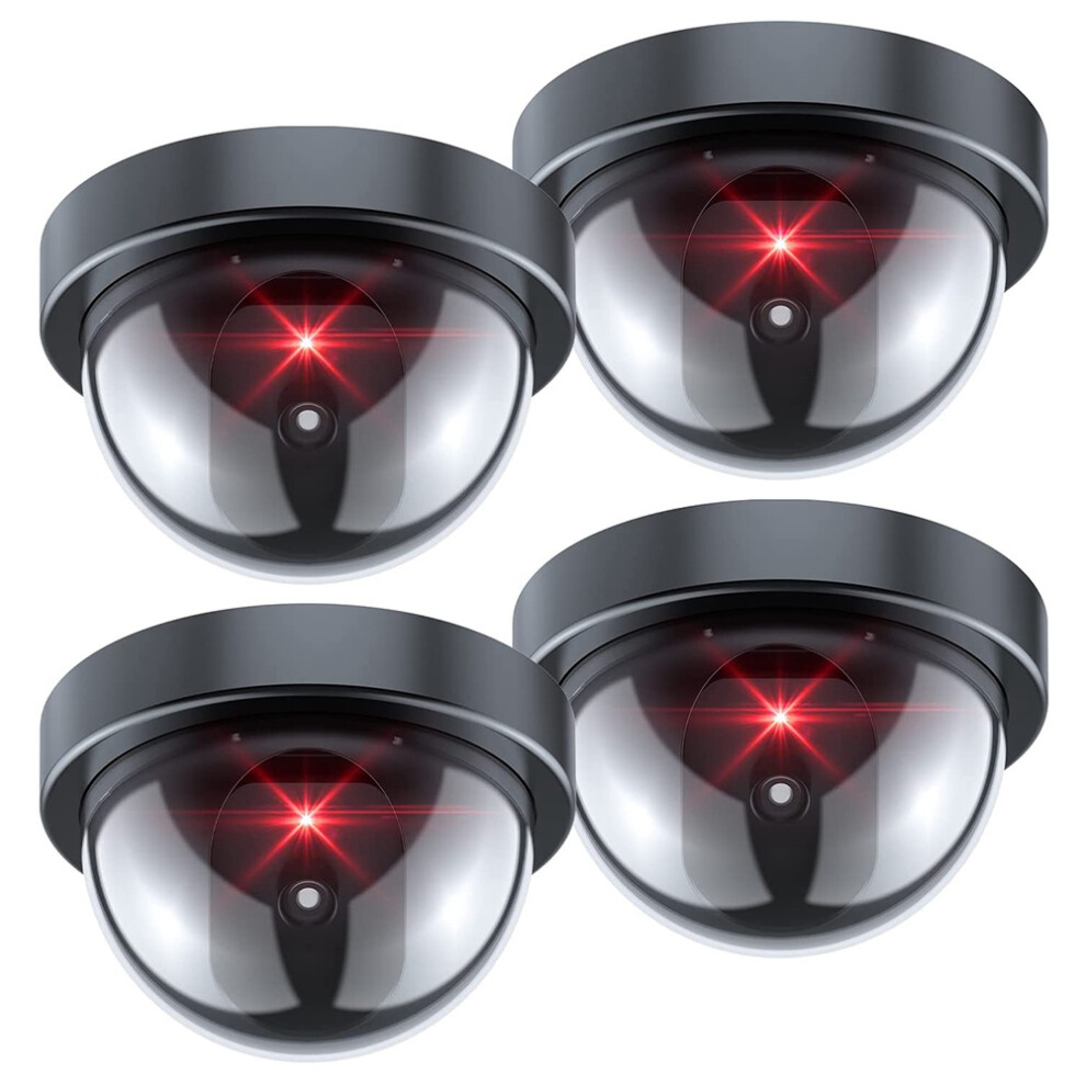 Dummy Security Camera,Fake Camera With Red Led Light,Realistic Wireles 4853323350163