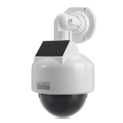 Simulation Security Camera with Flashing LED Light 360 Rotation Dummy