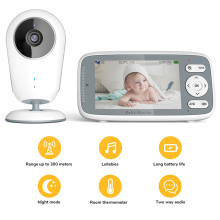 Baby monitor video da 4 pollici con zoom digitale 3X, audio bidirezionale, funzione automatica Ni