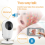 Câmera de vídeo para monitor de bebê de 4 polegadas com zoom digital de 3x e áudio bidirecional automático 3