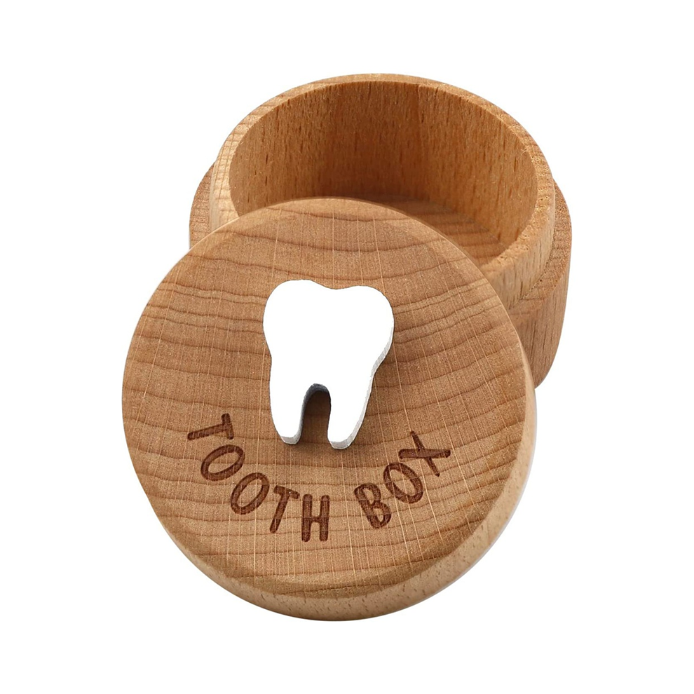 Tooth Fairy Box 3D Carved Wooden Souvenir Dropped Keepsake Storage Gif White Torribaly