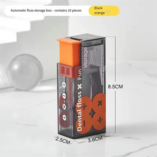 2Pcs Automatic Portable Floss Pick Boxes, Storage 10 Picks , Refillabl 2