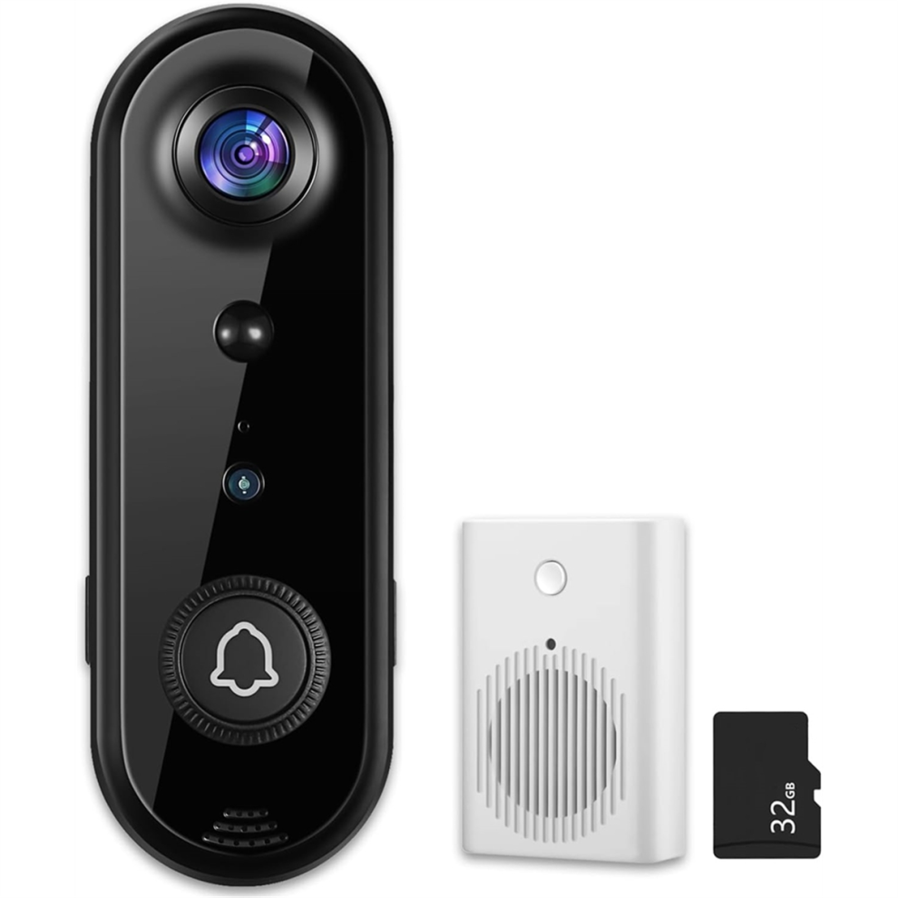 Videocamera Con Campanello Wireless, Nessun Canone Mensile, Video Con Campanello, Rilevamento Del Movimento