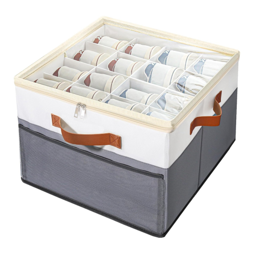 Shoe Storage Organizer, Organizer for Closet with Adjustable Dividers, 1