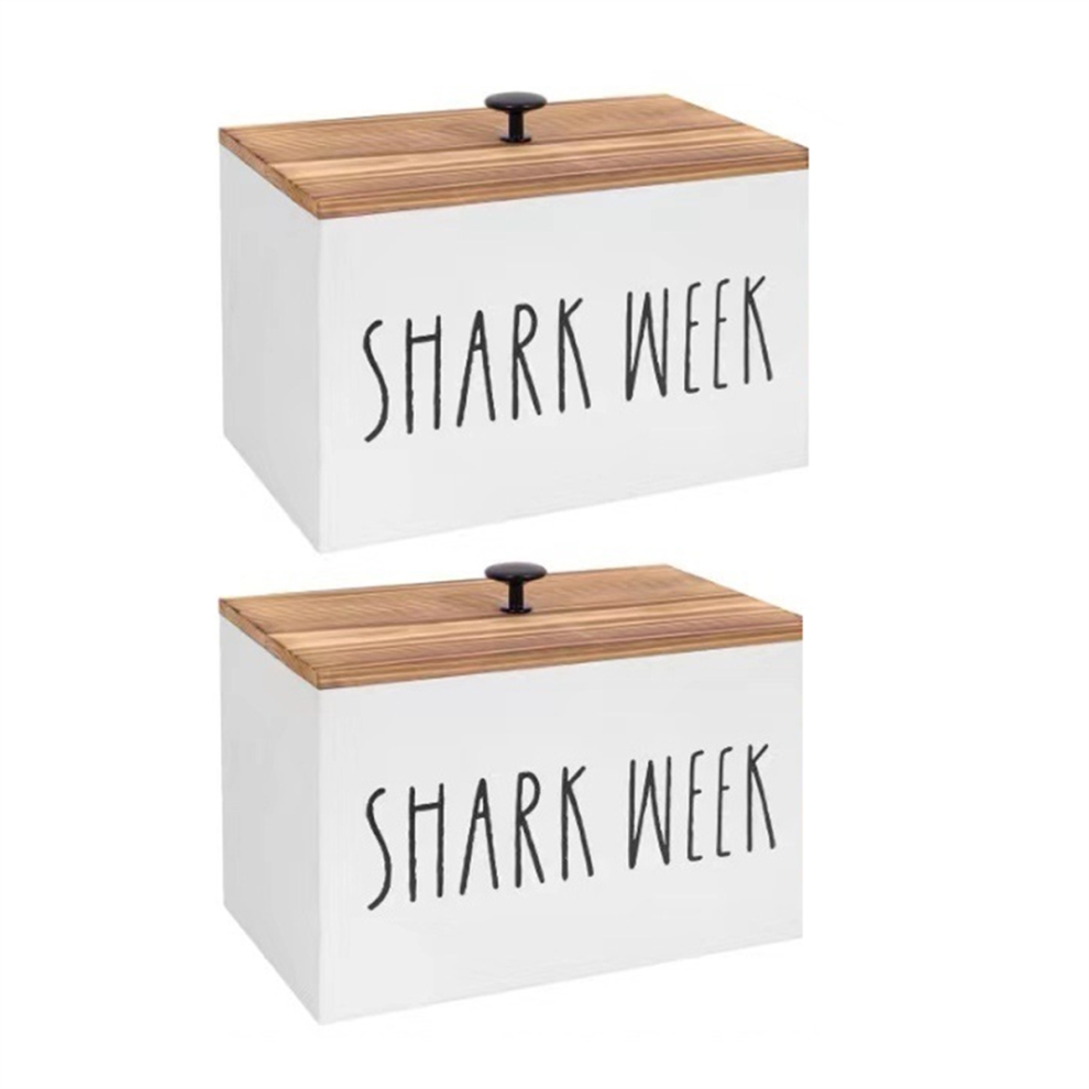 Porta Tamponi Da 2 Pezzi Per Contenitore In Legno Per Bagno Con Coperchio E Parte Mobile