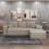 (Camel, Right Corner) No Assembly Corner Sofa 4