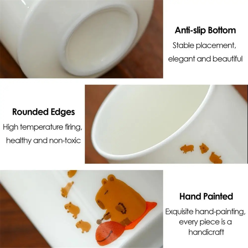 Tazze Da Caffè E Tè In Ceramica In Stile Di Transizione, 2 Pezzi, Resistenti Alla Lavastoviglie