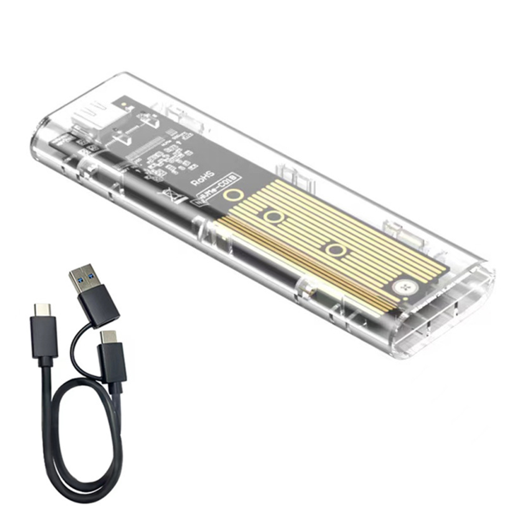Laptop Ssd Mobile Hard Drive Box Transparent M.2 Nvme Pcie M2 Disk Cas 4853788222814