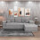 (Grey, Right Corner) No Assembly Corner Sofa 5