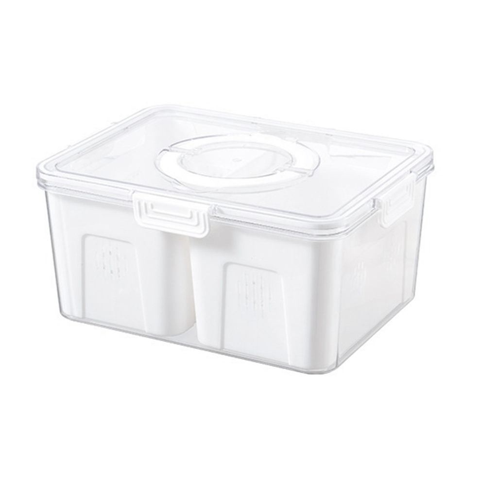 Fridge Organizer with Lids,Stackable Refrigerator Bins, Removable Cont