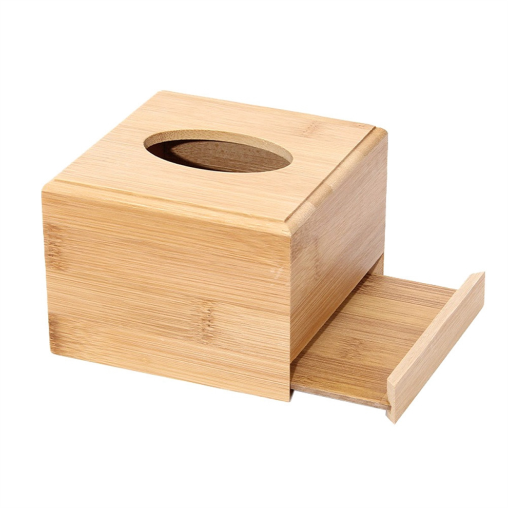 Torribaly Roll Wooden Square Tissue Box Paper Holder Farmhouse Case Bathroom Tow