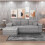 (Grey, Left Corner) No Assembly Corner Sofa 4