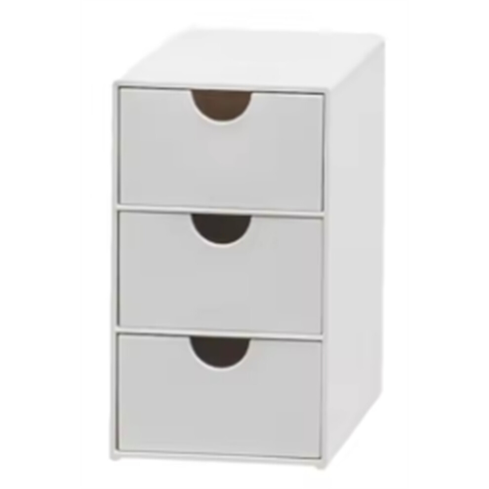 Desk Organizer with 3 Drawers Multifunctional Dustproof Stackable Offi-image-OPC-PJ5FB65-NEW