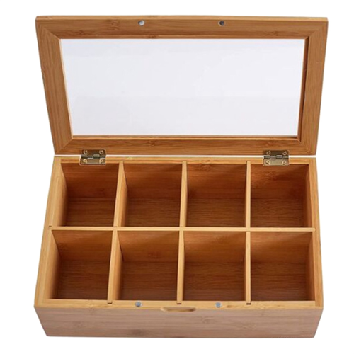 Boîte de rangement en bois pour sachets de thé