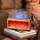 (EU, white) Aromatherapy Humidifier Essential Oil Diffuser with 7 Color Lights Remote Control Timer Function Fireplace Design Aroma Diffuser 5