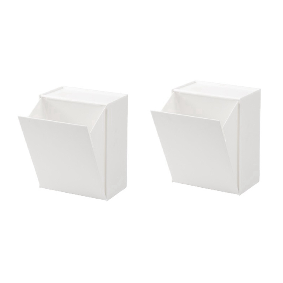 2 Pezzi Di Scatola Portaoggetti Quadrata Da Appendere Alla Parete Per Bagno, Semi-Ribaltabile, Portasciugamani Di Carta Garba