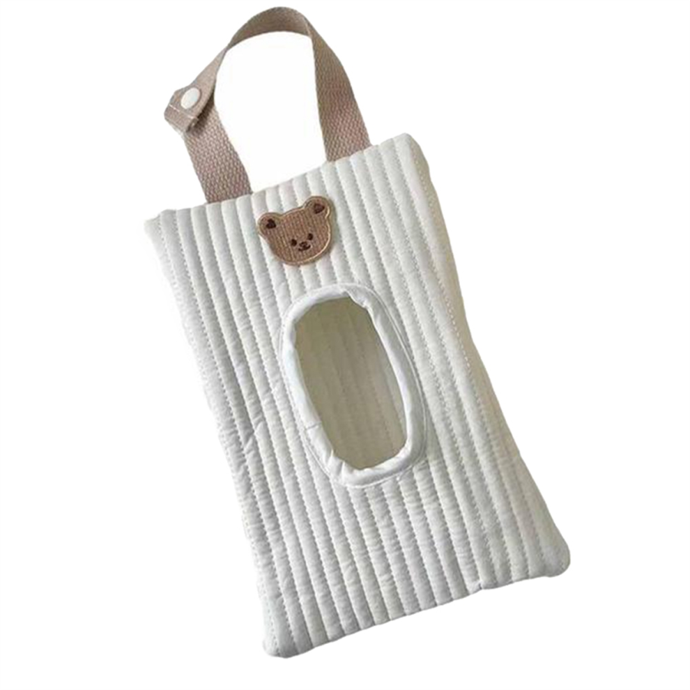 Flip-Top Tissue Box Cartoon Animal Wet Wipes Car Hanging Bag Rack Stor Black/White 4853788231489