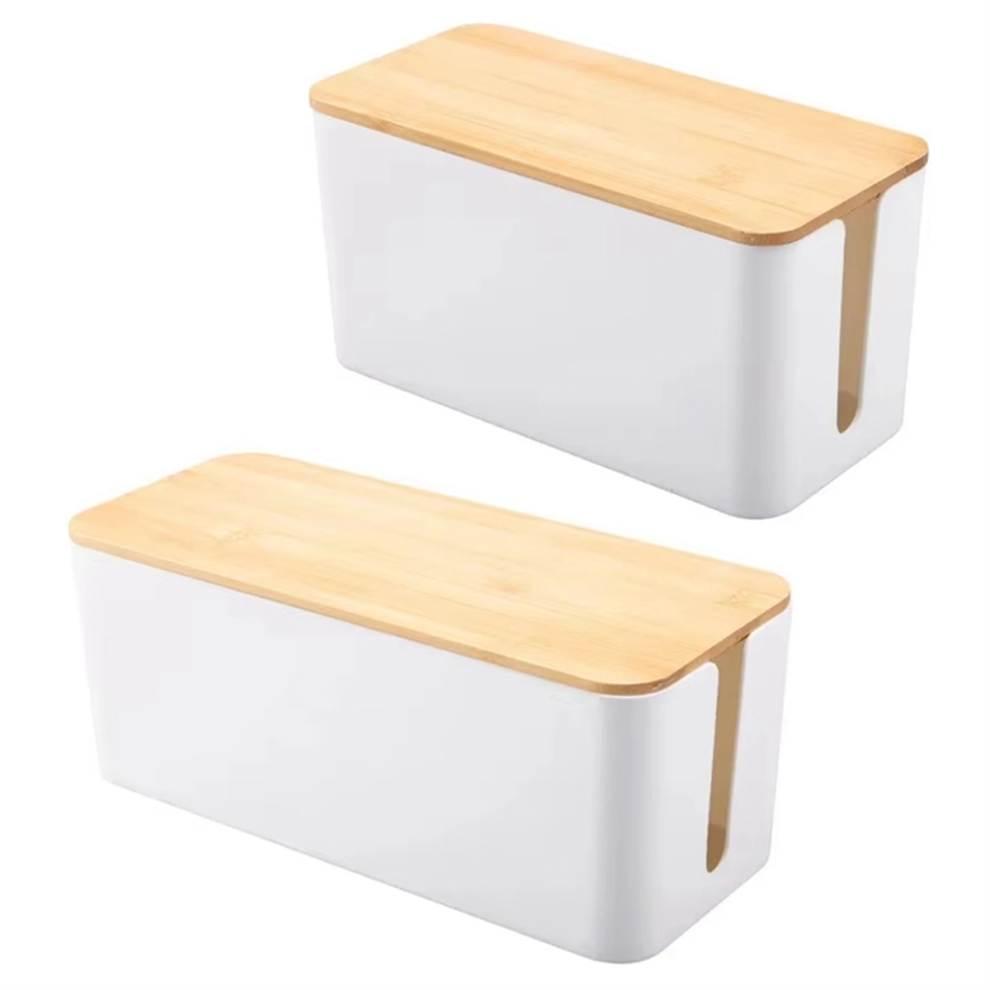 Boã®Te De Rangement Pour Cã¢Bles ÃLectriques En Bois, ÃTui Prise Chargeu 4853788234473