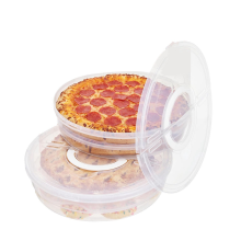 12-Inch Pie Carrier with Lid and Divider, 2-Pack Reusable Pizza Storag