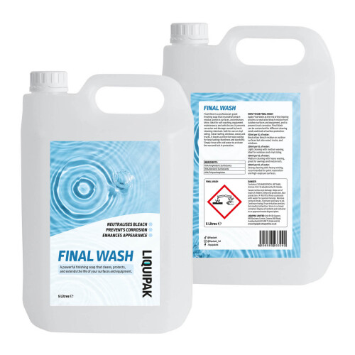 (4x5 Litres) Final Wash - Sodium Hypochlorite Neutraliser 2