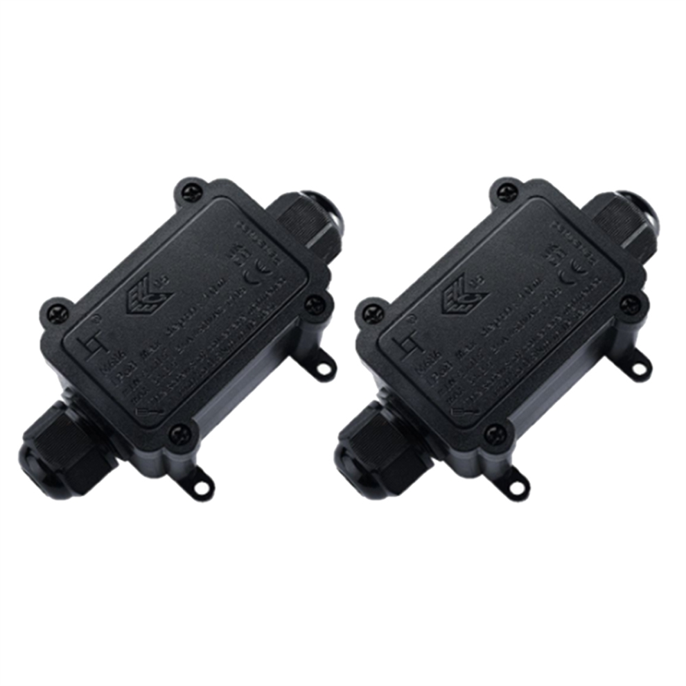 Waterproof Junction Box Electrical Connector One-In-One-Out Cable With 4853788237436