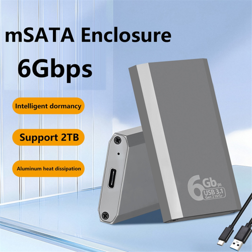 MSATA zu USB 3.1 Gen2 10Gbps SSD Gehäuse Adapter Fall mit Typ C Po 2