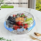 Chilled Veggie Fruit Tray Platter Divided Rotating Serving with Lid Sn 4
